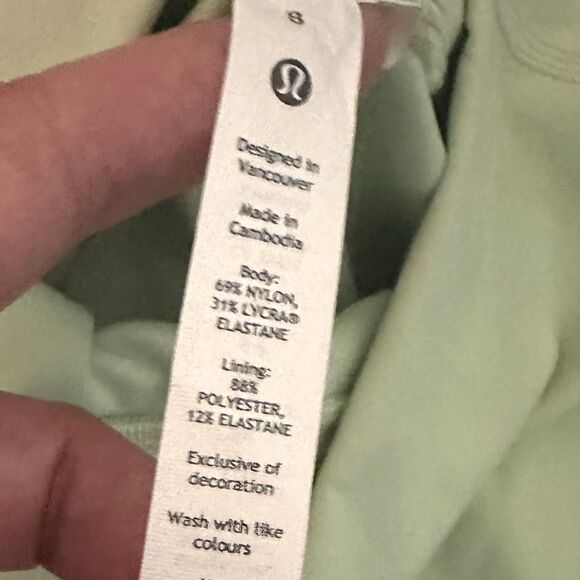 Lululemon Leggings Cropped Sz 8 Wunder Under 23” High Rise Creamy Mint Green NEW - Picture 6 of 7